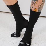 Chaussettes noire/écru - Rollande