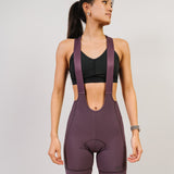 Bibshort court à bretelles - Raphaëlle Aubergine