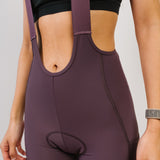 Bibshort court à bretelles - Raphaëlle Aubergine