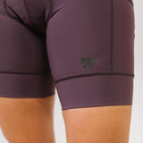 Bibshort court à bretelles - Raphaëlle Aubergine