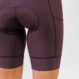 Bibshort court à bretelles - Raphaëlle Aubergine