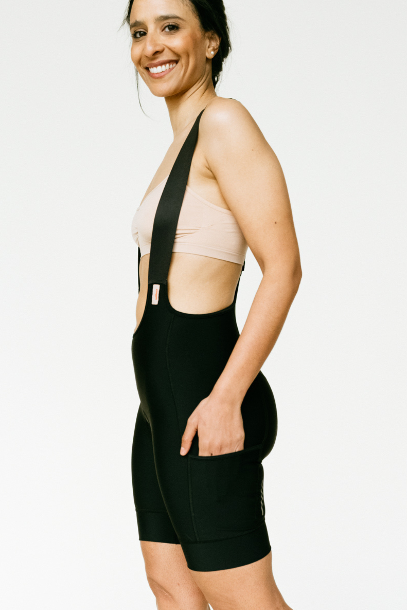 Bibshort de cyclisme pour femmes à bretelles #color_Noir