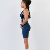 Bibshort court à bretelles - Raphaëlle Navy