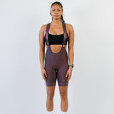 Bibshort court à bretelles - Raphaëlle Aubergine