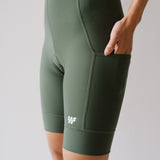 Bibshort court à bretelles - Raphaëlle kaki