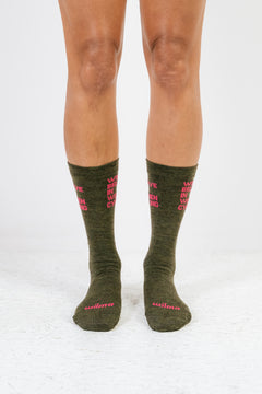 Khaki merino socks - Margaux — view 1 | Wilma