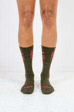 Chaussettes mérinos kaki - Margaux