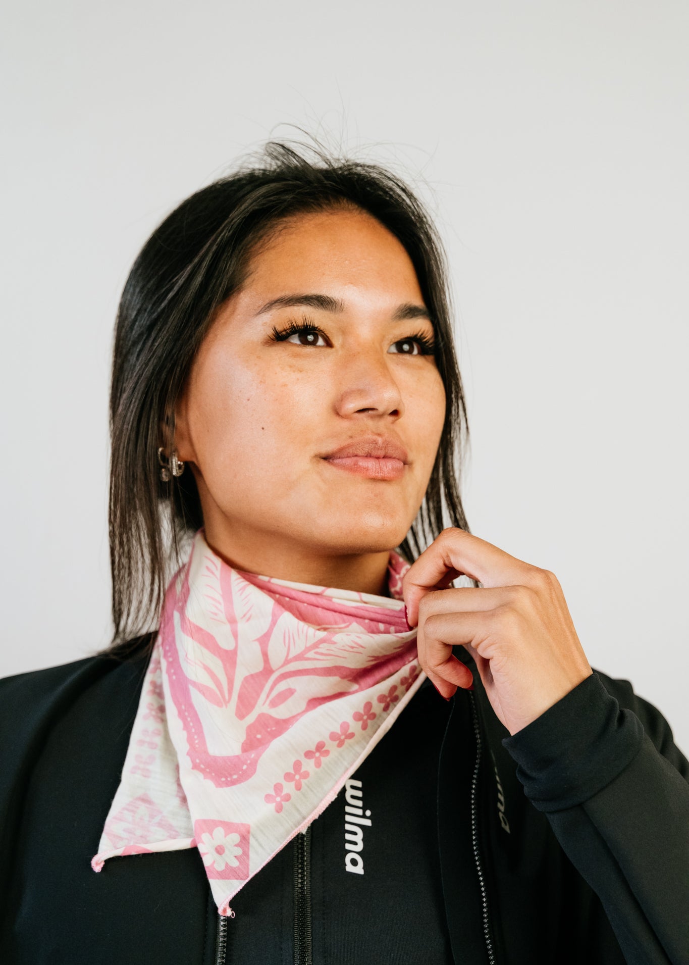 Bandana en laine Mérinos - Clara Rose porté