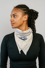 Bandana en laine Mérinos - Clara Bleu