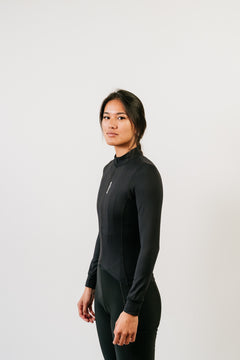 Billie Black Women's Long-Sleeve Cycling Jersey - Side view