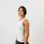 Baselayer sans manches en laine mérinos écru - Gaia - 3/4