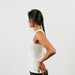 Baselayer sans manches en laine mérinos écru - Gaia - coté