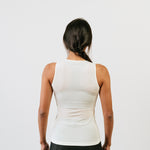 Baselayer sans manches en laine mérinos écru - Gaia - Arrière