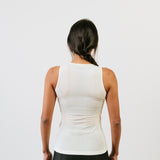 Baselayer sans manches en laine mérinos écru - Gaia - Arrière