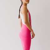 Bibshort court à bretelles - Raphaëlle rose