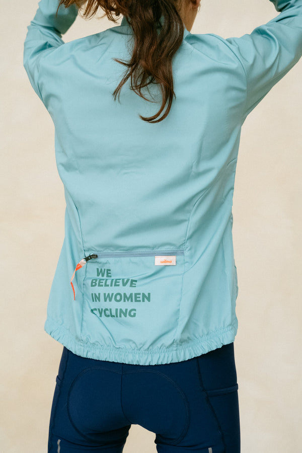 Coupe-vent de cyclisme pour femmes turquoise #color_Turquoise
