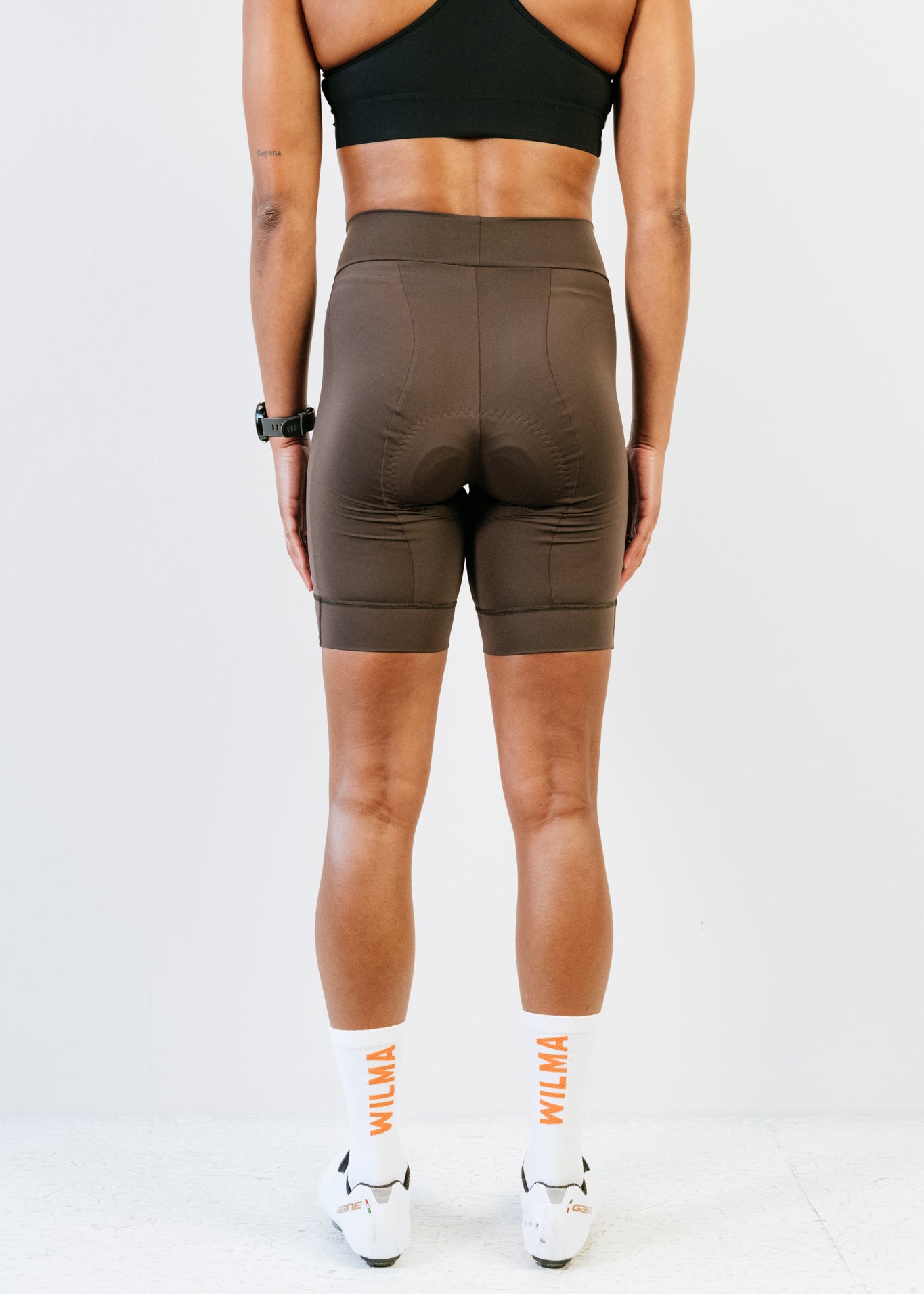 Cuissard court menstruel Essentiel sans bretelles marron vu de dos