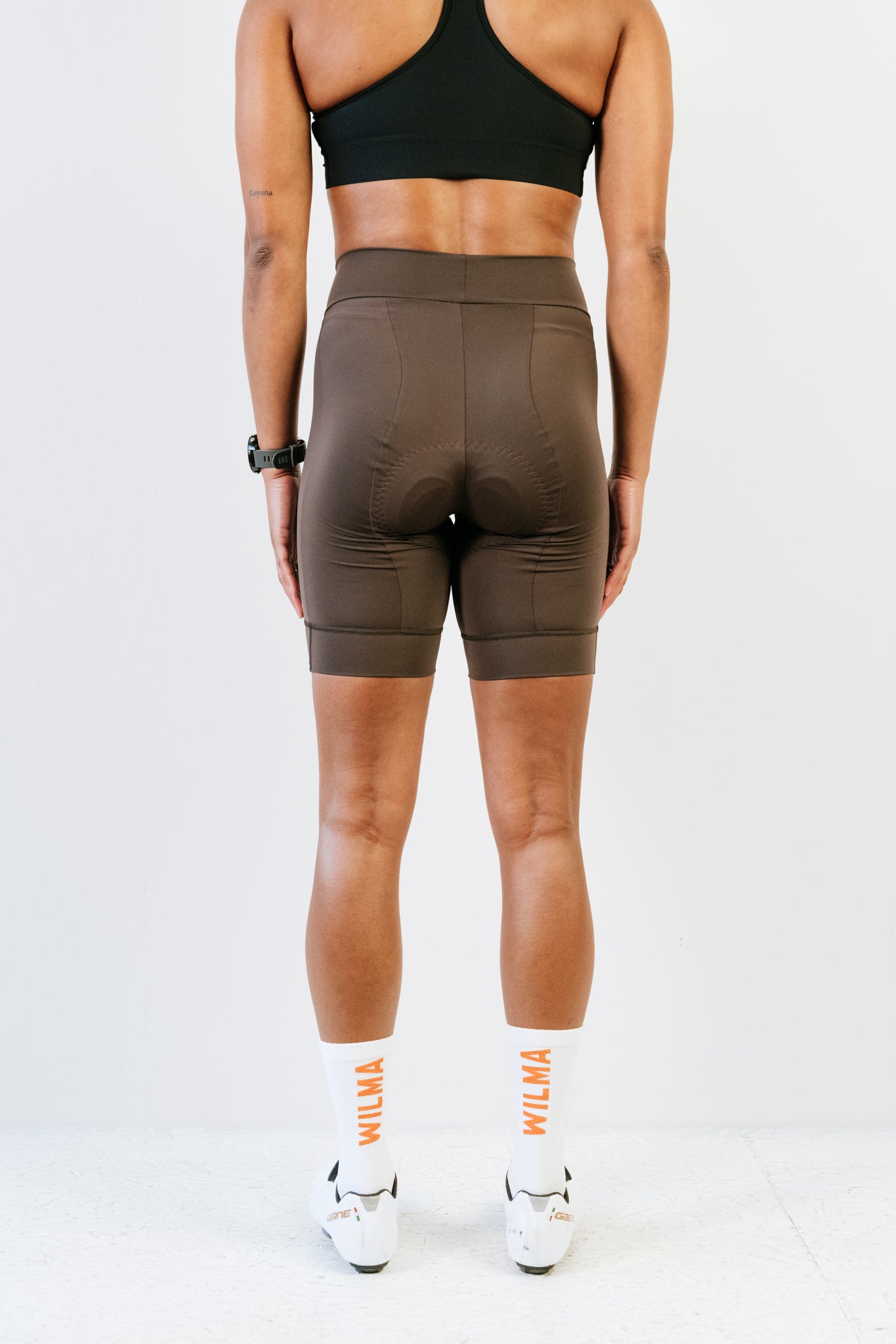 Cuissard court menstruel Essentiel sans bretelles marron vu de dos