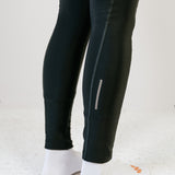 Cuissard long d'hiver Amélia noir vue de profil montrant les bandes réflectives en bas de jambes