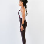 Cuissard long d'hiver Amélia aubergine vue de profil