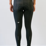 Cuissard long d'hiver Alba sans bretelles noir vue de dos