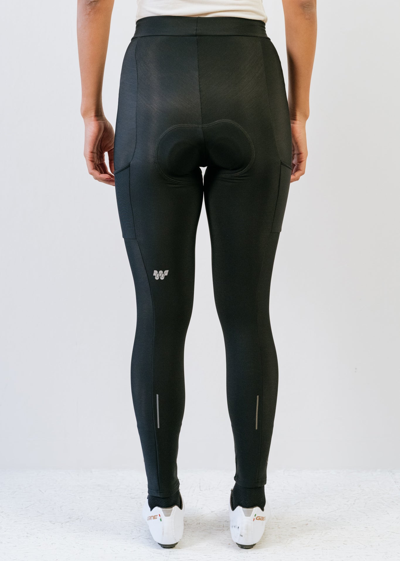 Cuissard long d'hiver Alba sans bretelles noir vue de dos