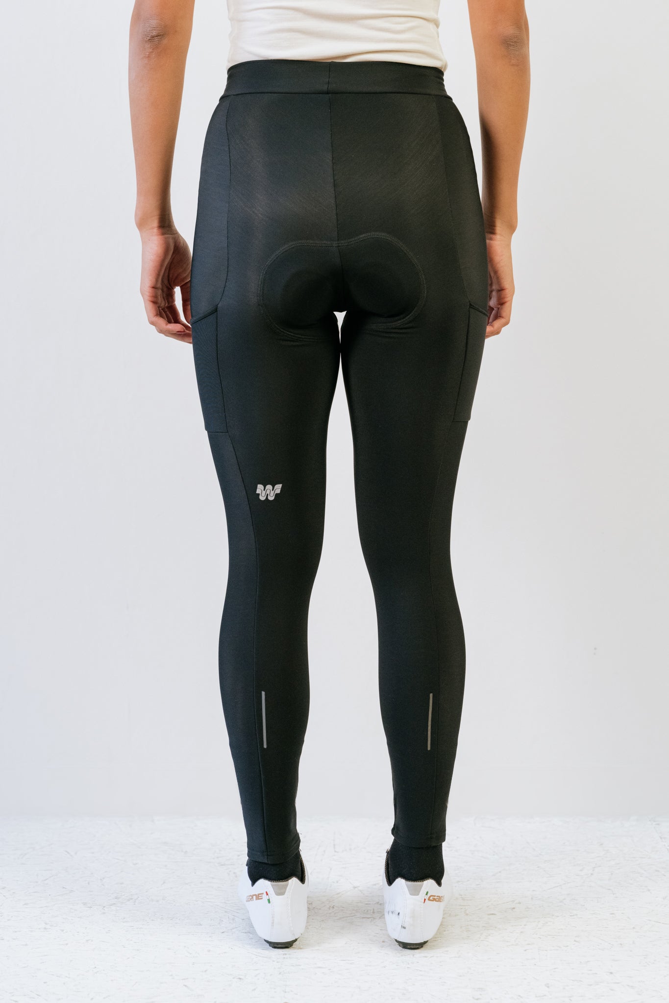 Cuissard long d'hiver Alba sans bretelles noir vue de dos