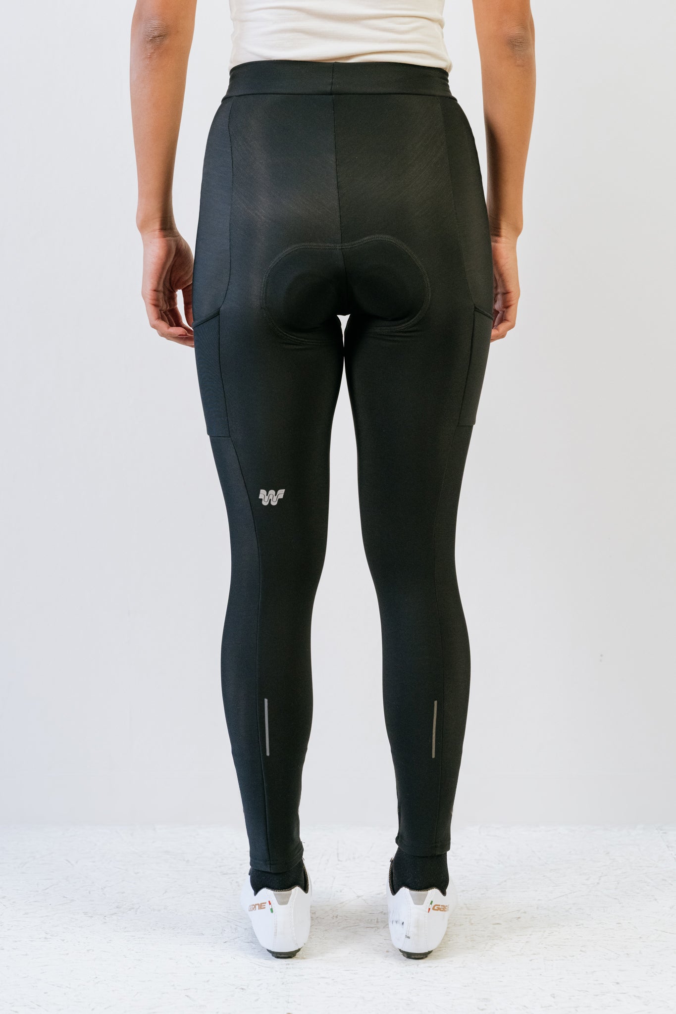 Cuissard long d'hiver Alba sans bretelles noir vue de dos