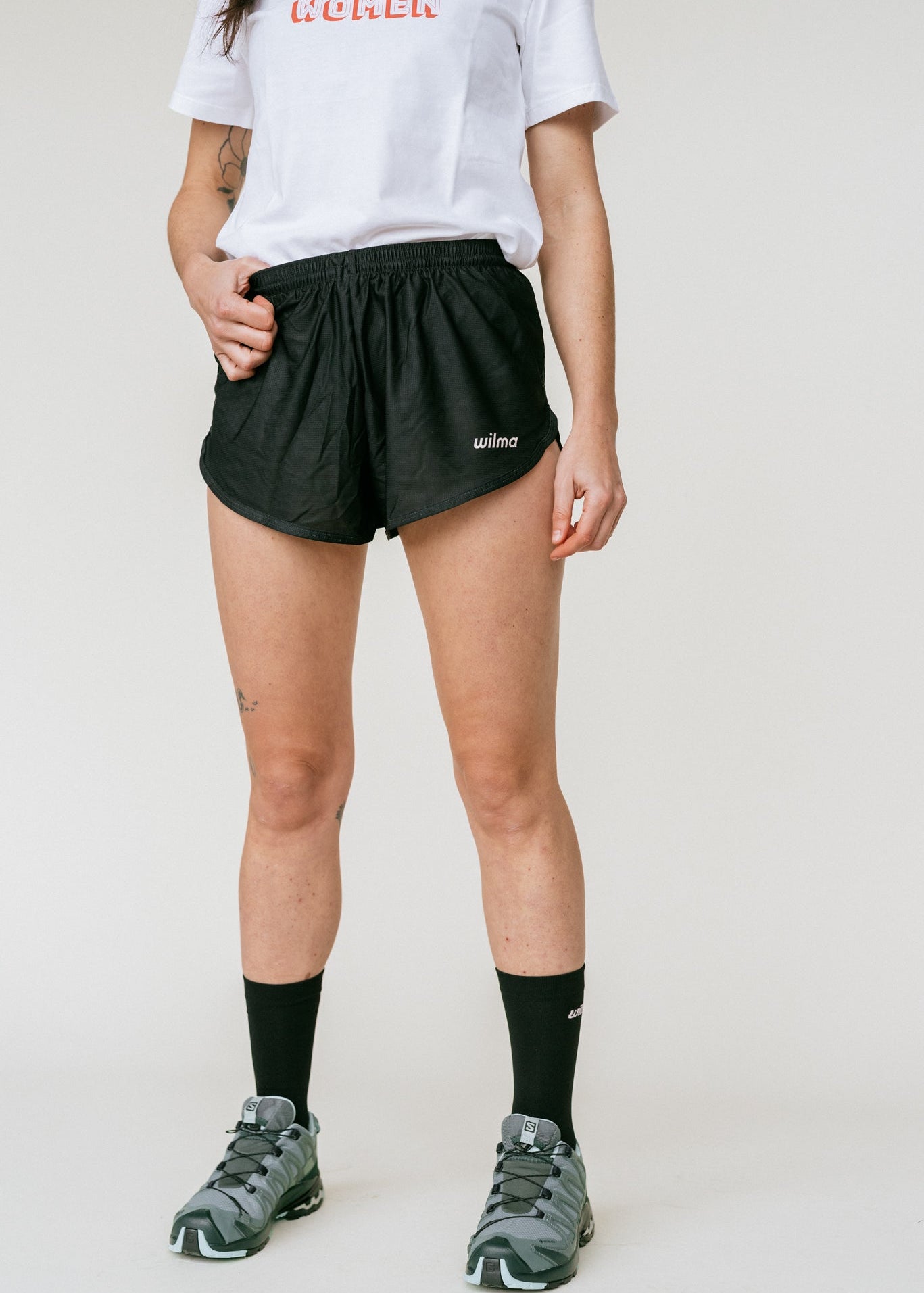 Short de running - Noir — vue 2 | Wilma