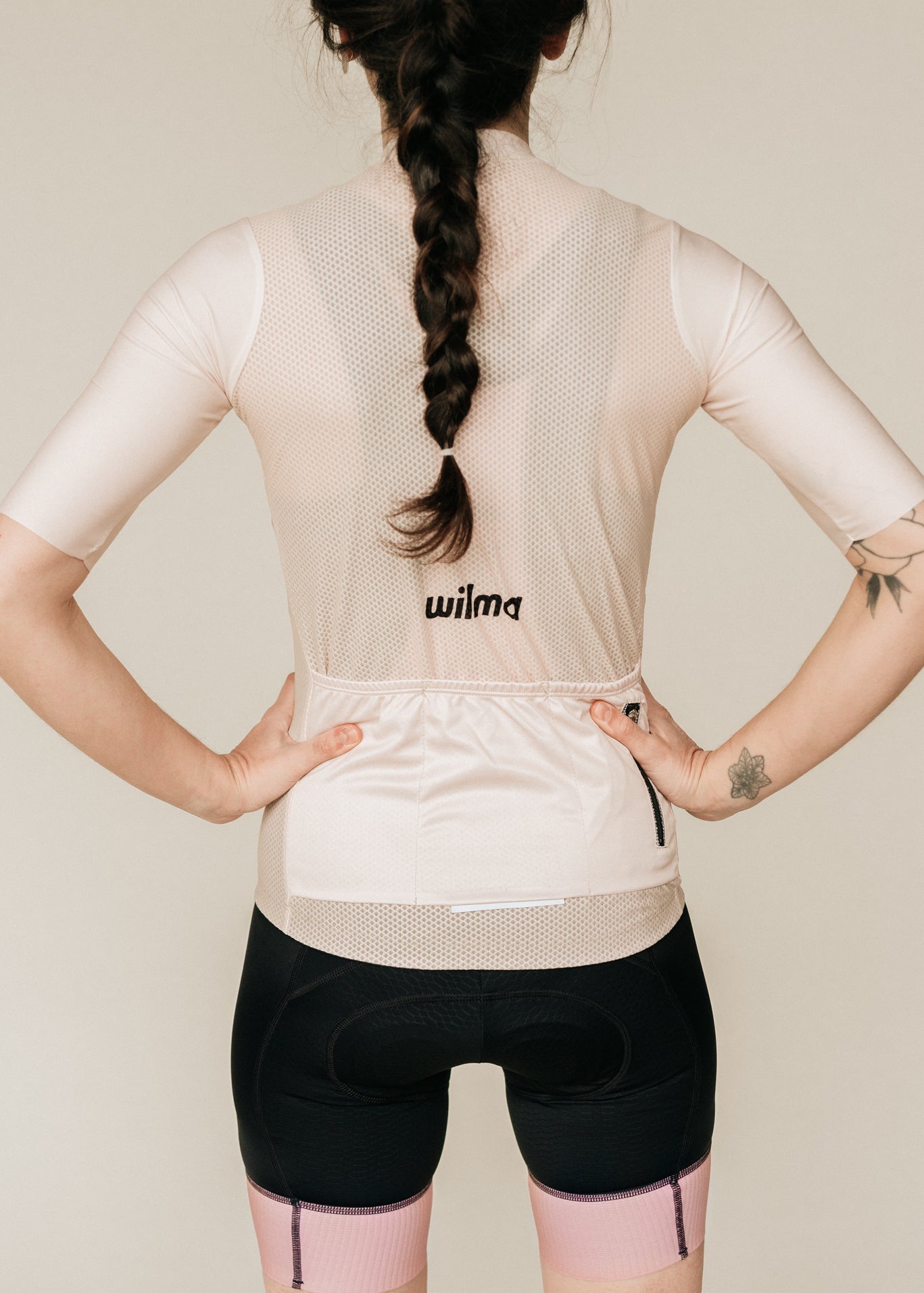 Maillot de cyclisme - Kisskiss Beige — vue 2 | Wilma