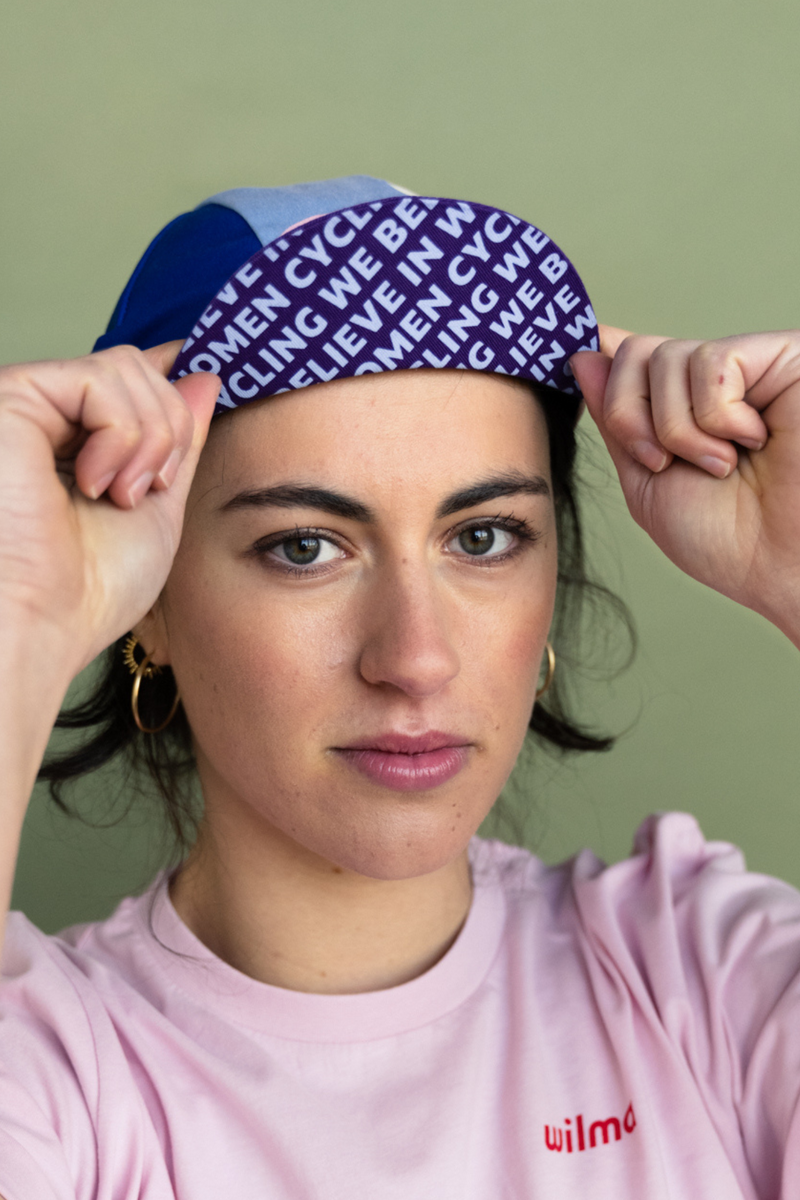 Casquette de cyclisme bleue