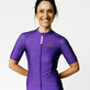 Jersey vélo femme vue de face de la marque de vêtements de cyclisme wilma #color_Violet